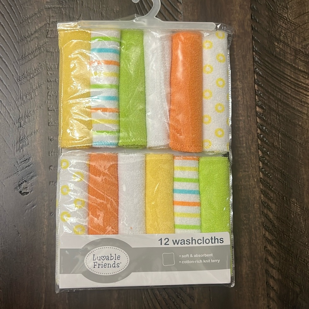 Luvable Friends Washcloths - 12 Pack